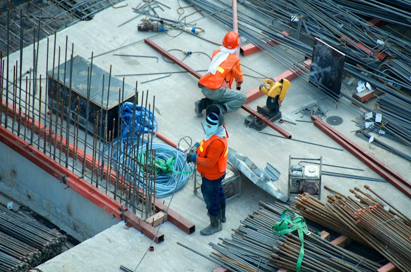 Construction and trades site supervisor on site
